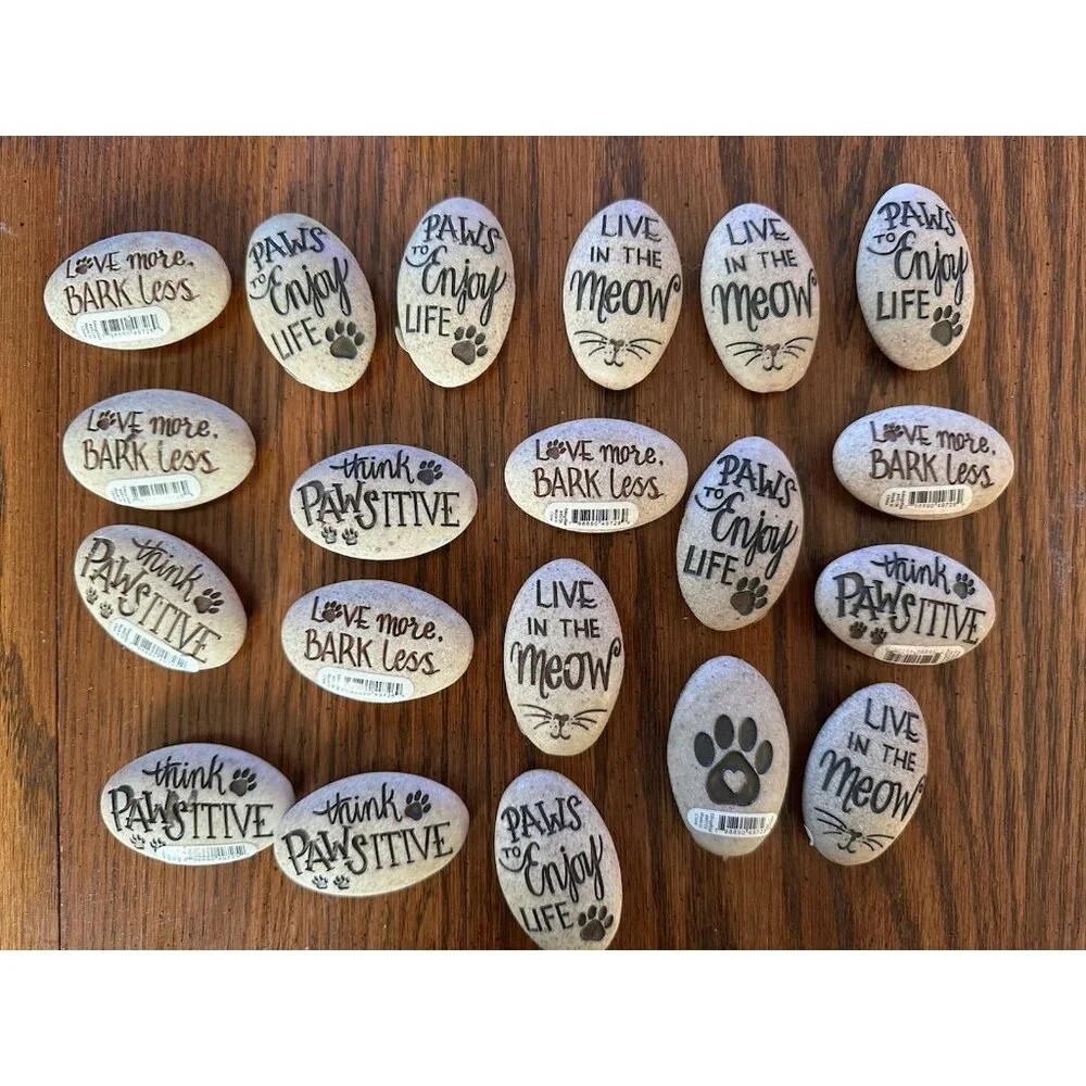 20 Angelstar Pawsitive Pocket Stones‎ Various Sayings Cats Dogs